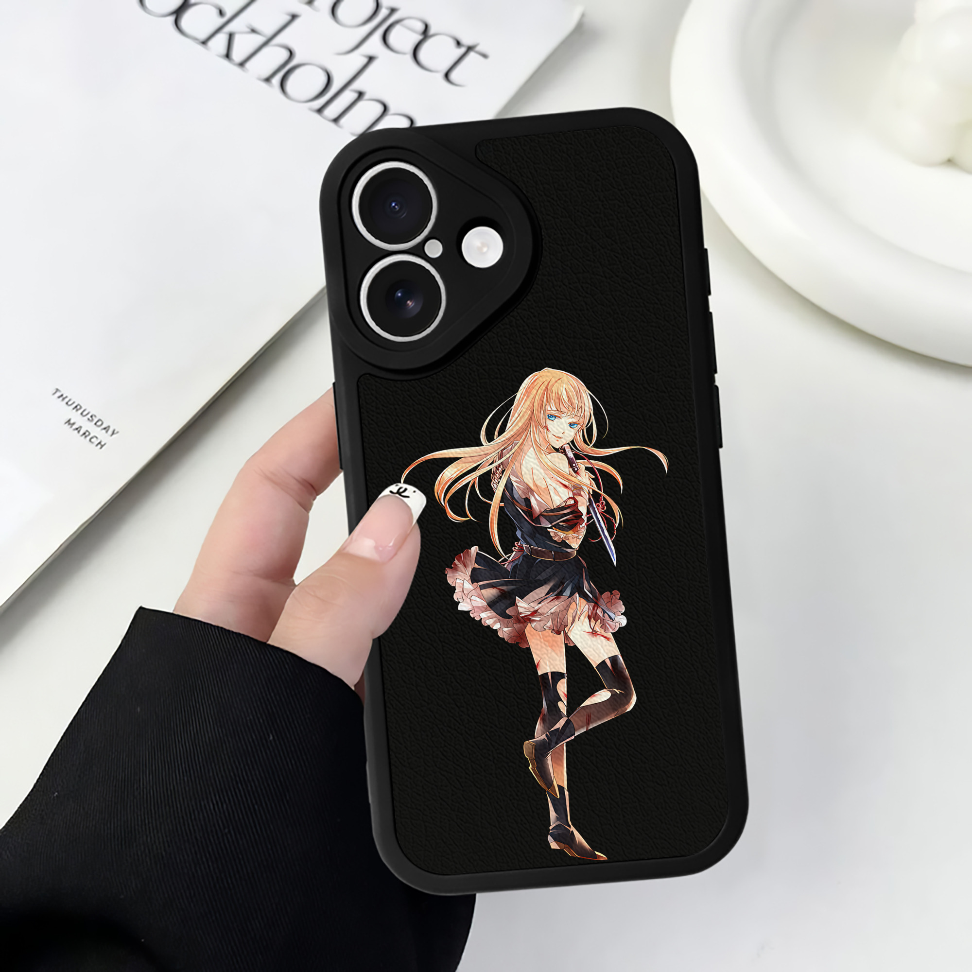 （画像用） 刀剣乱舞 Touken Ranbu 【iPhone 16シリーズ対応】シリコンスマホケース（レザー調） 材質：シリコン